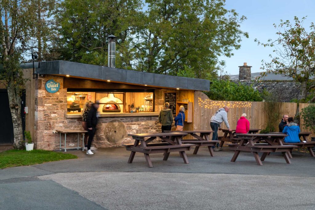 The Quiet Bite outside seating area